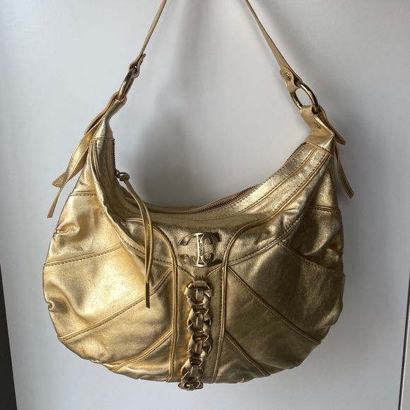 Roberto Cavalli Handbags - Just Cavalli purse metallic gold